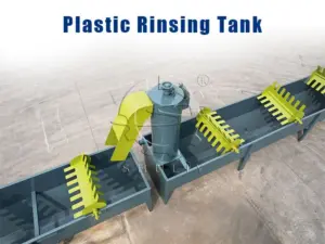 rinsing tank for plastic recycling