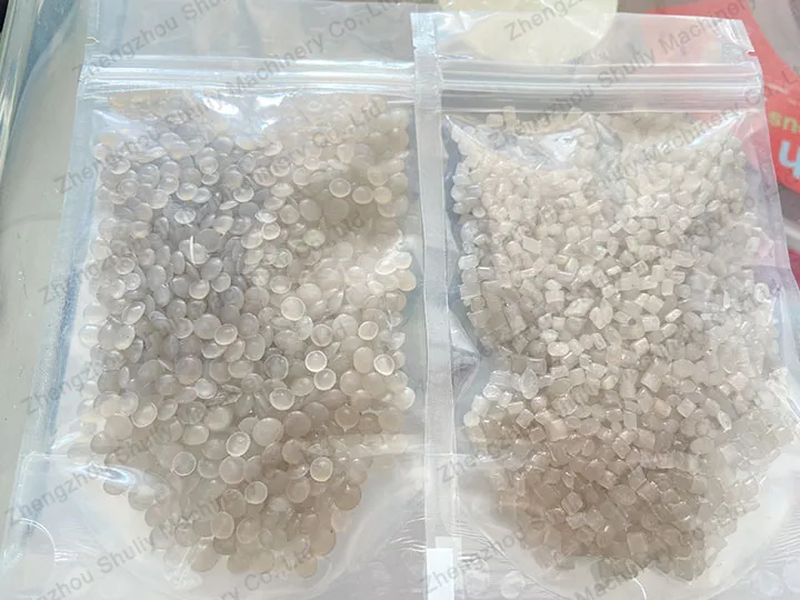 Granules de plastique recyclé