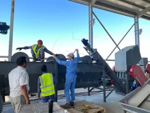 plastic recycling machine installation