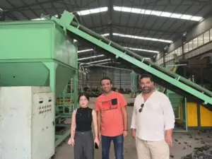 Mexico customer visit waste tire recycling line