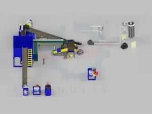 semi-automatic rubber powder production line