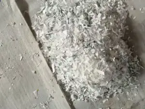 small fiber pieces output