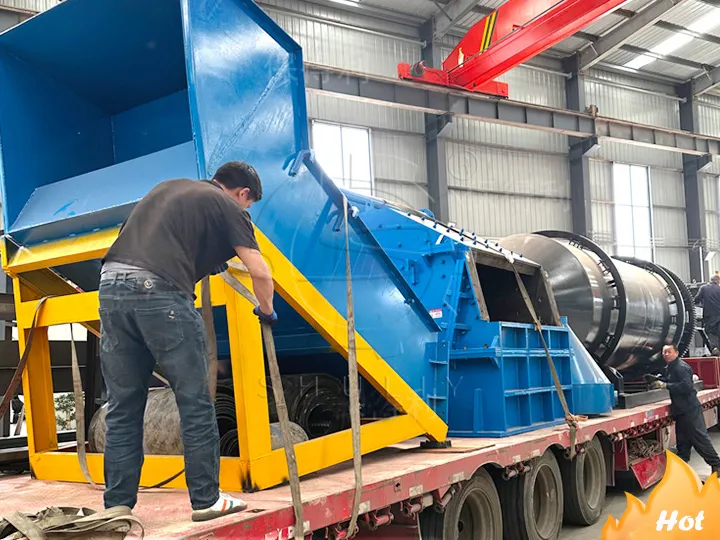 metal shredder ready for shipment